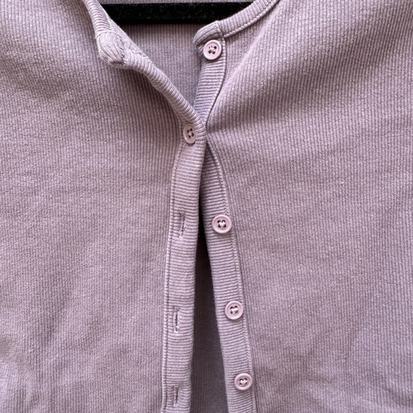 Zara Purple Button Down Crop Top - Picture 3 of 4